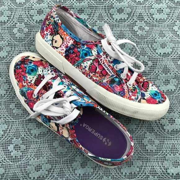 Supergra Flower Canvas Shoes - Picture 1 of 14